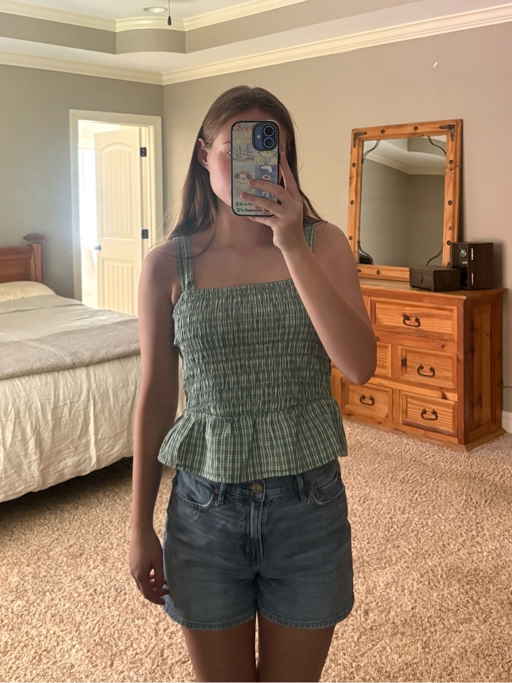 Old Navy Smocked Peplum Tank Top